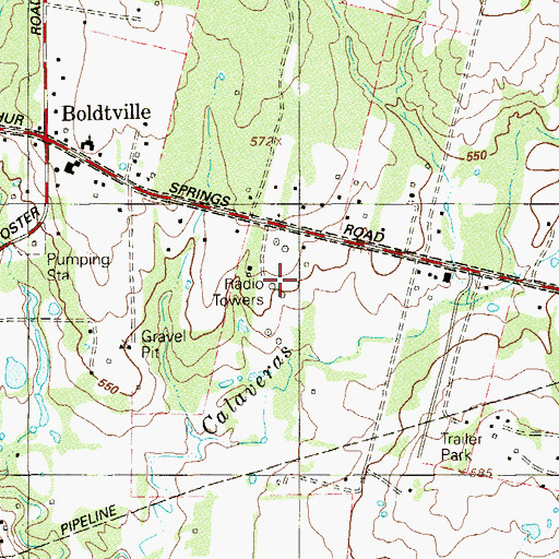 Topographic Map of KEDA-AM (San Antonio), TX