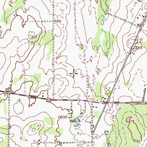Topographic Map of KCHG-AM (Somerset), TX