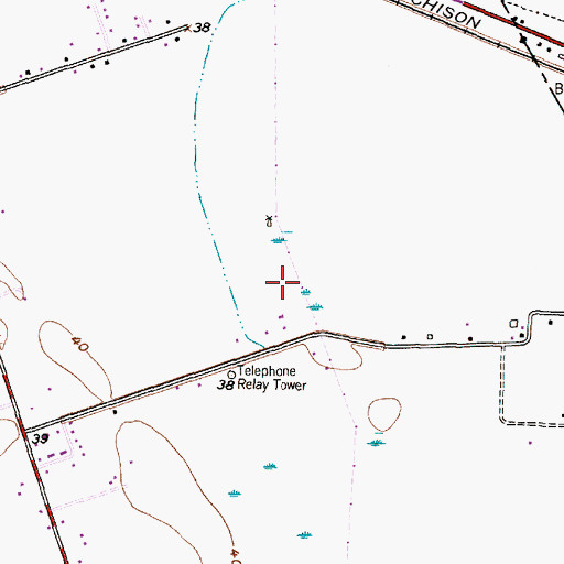 Topographic Map of KACC-FM (Alvin), TX