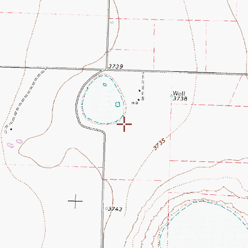 Topographic Map of KLMN-FM (Amarillo), TX