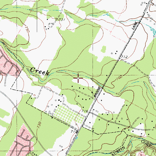 Topographic Map of KVET-FM (Austin), TX