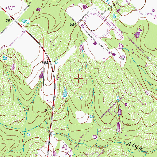 Topographic Map of KGSR-FM (Bastrop), TX