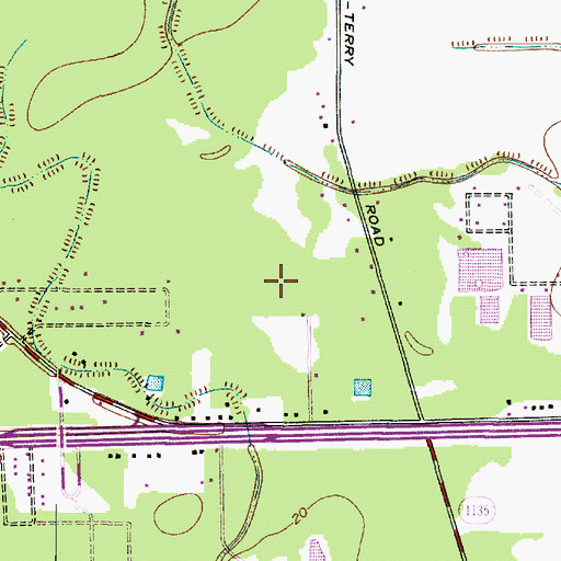 Topographic Map of KQXY-FM (Beaumont), TX