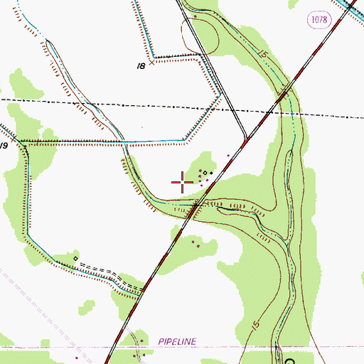 Topographic Map of KTXB-FM (Beaumont), TX