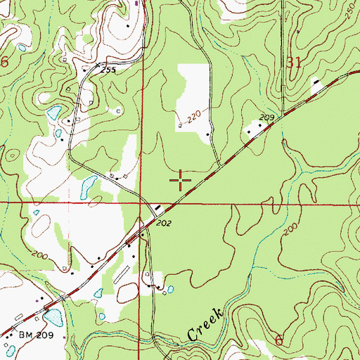 Topographic Map of Omega (historical), AL