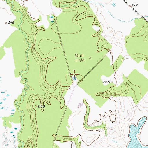 Topographic Map of KTSR-FM (College Station), TX