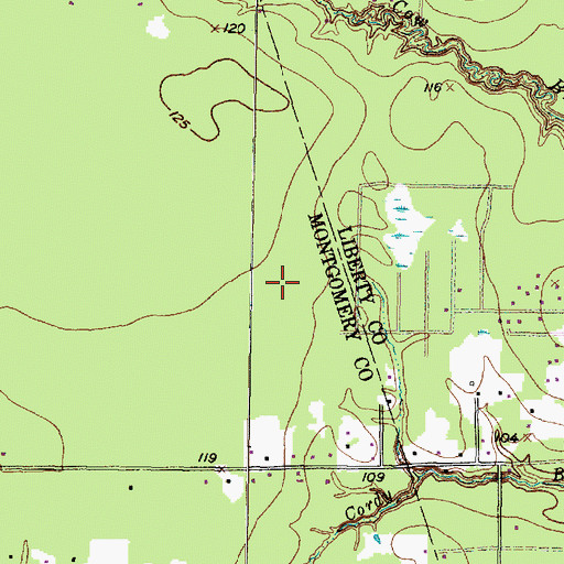 Topographic Map of KJZS-FM (Conroe), TX
