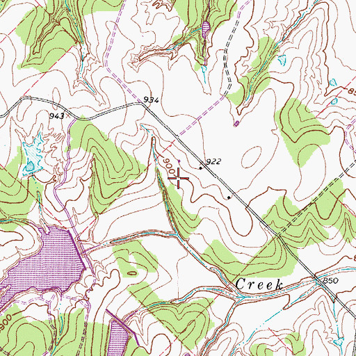 Topographic Map of KWDC-FM (Denton), TX