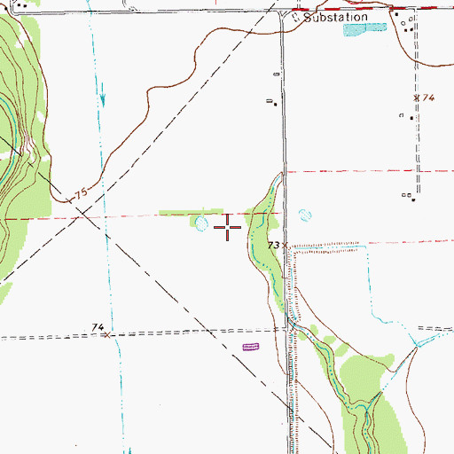 Topographic Map of KIOX-FM (El Campo), TX
