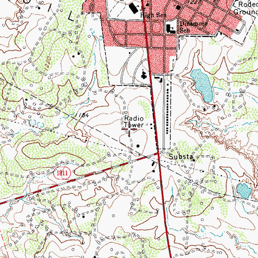 Topographic Map of KWTA-FM (Electra), TX