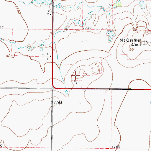 Topographic Map of KWTA-FM (Electra), TX