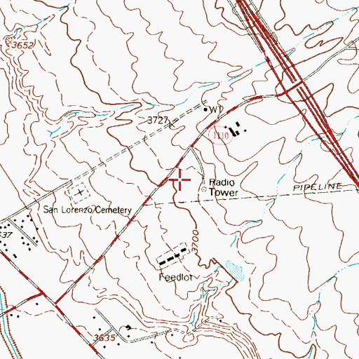 Topographic Map of KPAS-FM (Fabens), TX