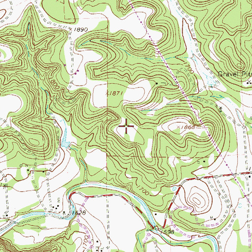 Topographic Map of KONO-FM (Fredericksburg), TX