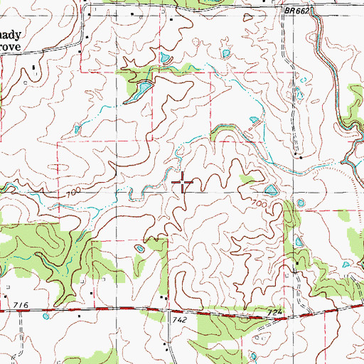 Topographic Map of KDGE-FM (Gainesville), TX