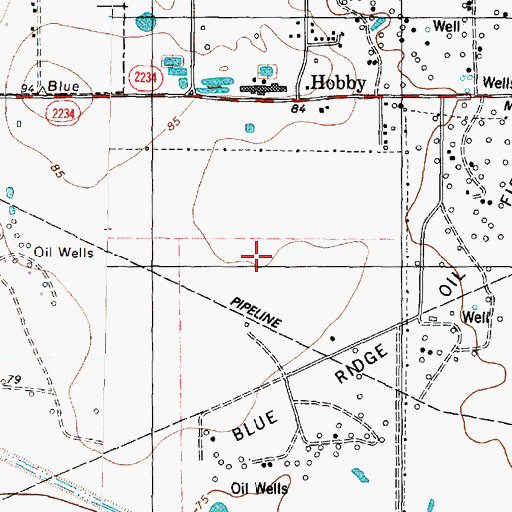 Topographic Map of KLTR-FM (Houston), TX