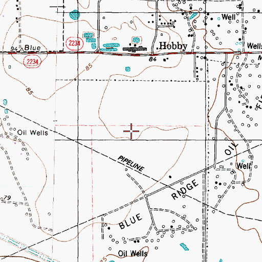 Topographic Map of KUHF-FM (Houston), TX