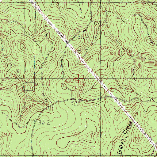 Topographic Map of KJAS-FM (Jasper), TX