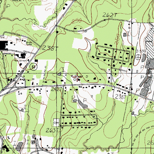 Topographic Map of KWYX-FM (Jasper), TX