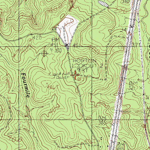 Topographic Map of KJAS-FM (Jasper), TX