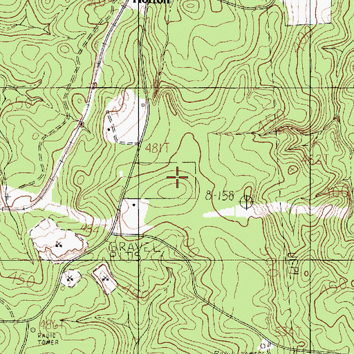Topographic Map of KWYX-FM (Jasper), TX