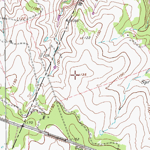 Topographic Map of KLTD-FM (Lampasas), TX