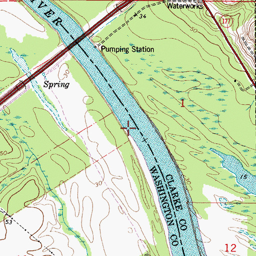 Topographic Map of Princes Lower Landing (historical), AL