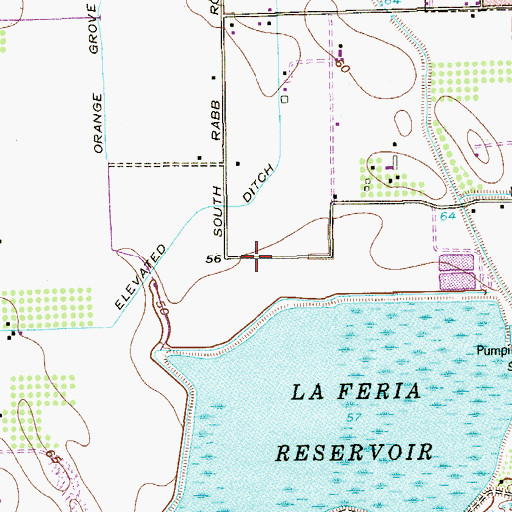 Topographic Map of KBOR-FM (Mercedes), TX
