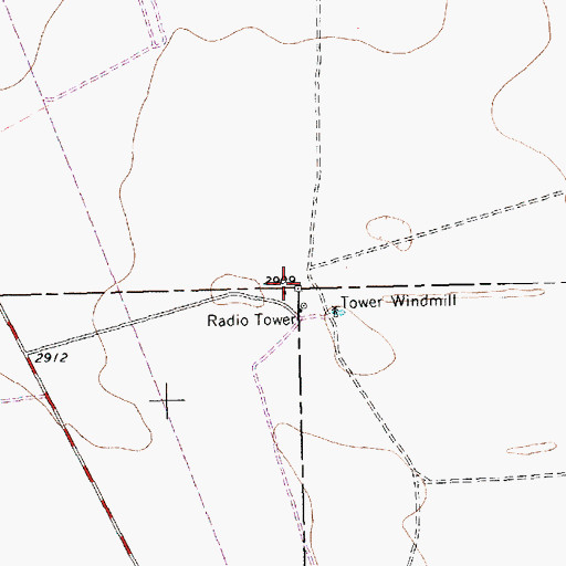 Topographic Map of KQIP-FM (Odessa), TX