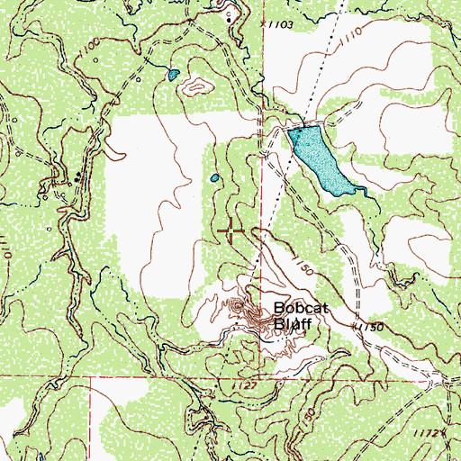 Topographic Map of KJLR-FM (Olney), TX