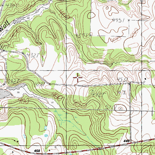 Topographic Map of KYYK-FM (Palestine), TX