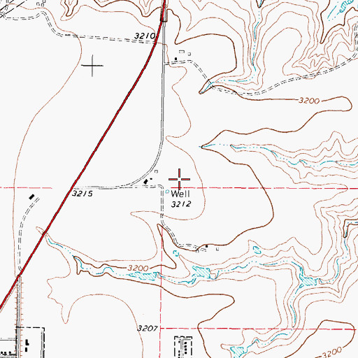 Topographic Map of KOMX-FM (Pampa), TX