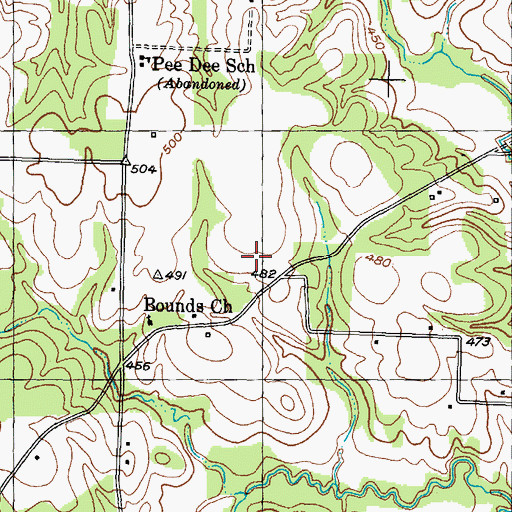 Topographic Map of KOYN-FM (Paris), TX
