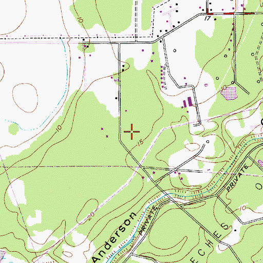 Topographic Map of KYKR-FM (Port Arthur), TX