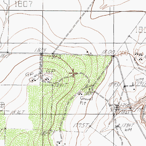 Topographic Map of KELI-FM (San Angelo), TX