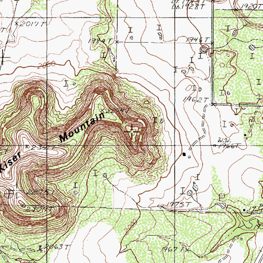 Topographic Map of KTEO-FM (San Angelo), TX