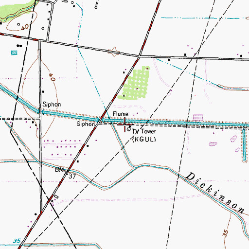 Topographic Map of KRTS-FM (Seabrook), TX