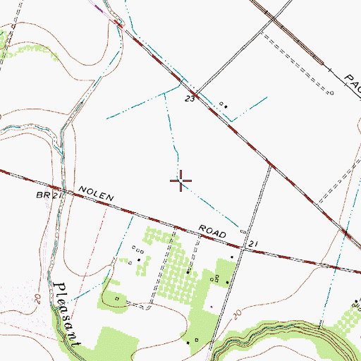 Topographic Map of KRTW-TV (Baytown), TX