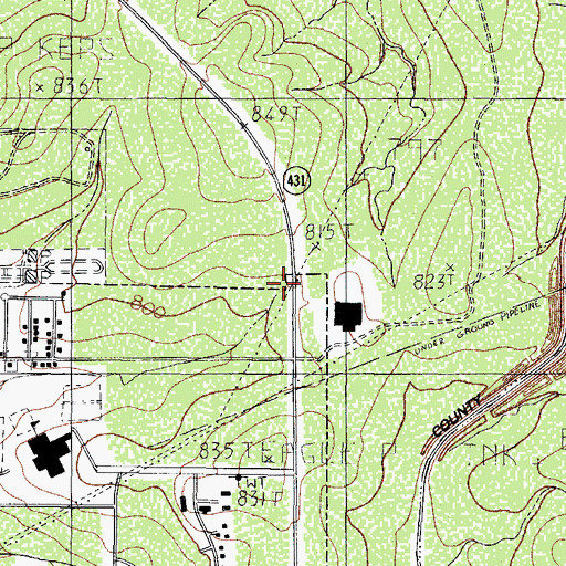 Topographic Map of KVAW-TV (Eagle Pass), TX