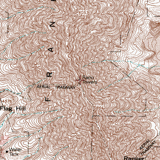 Topographic Map of KSCE-TV (El Paso), TX