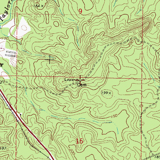 Topographic Map of Rocky Ridge School (historical), AL