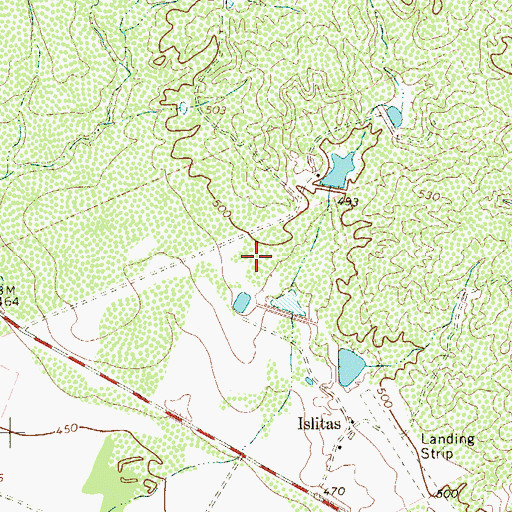 Topographic Map of KGNS-TV (Laredo), TX