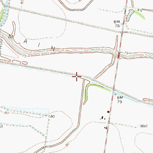 Topographic Map of KNVO-TV (McAllen), TX