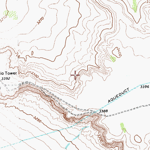 Topographic Map of KTPX-TV (Odessa), TX