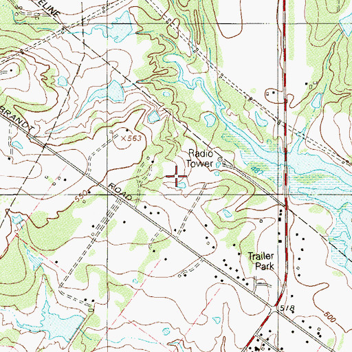 Topographic Map of KLRN-TV (San Antonio), TX