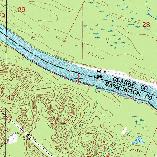 Topographic Map of Saint Elmo Bar, AL