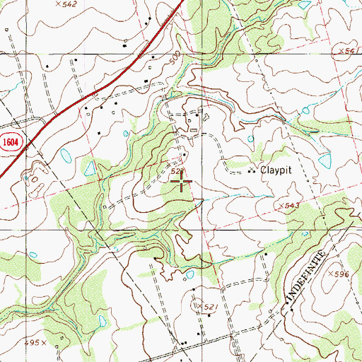 Topographic Map of KABB-TV (San Antonio), TX