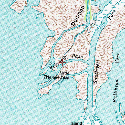 Topographic Map of Triangle Pass, TX