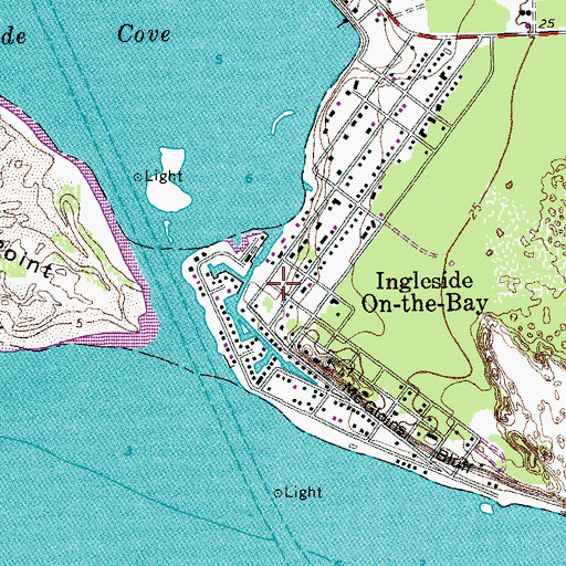 Topographic Map of Ingleside On-the-Bay, TX
