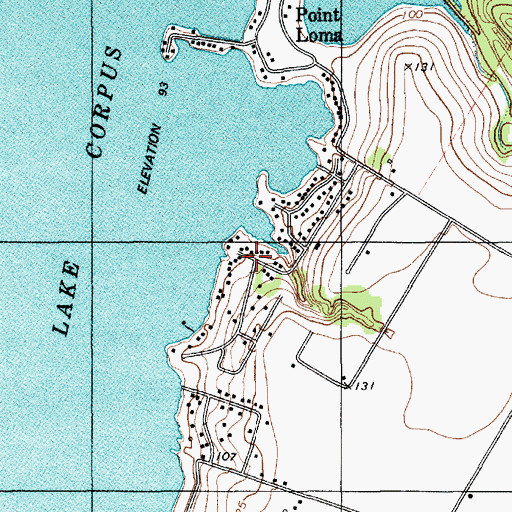 Topographic Map of Lakewood Heights, TX