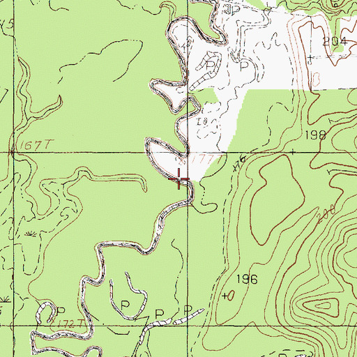 Topographic Map of Attoyac River, TX